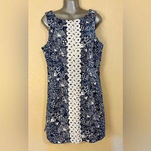Lilly Pulitzer For Target Blue Upstream Fish Embroidered
Dress